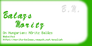 balazs moritz business card